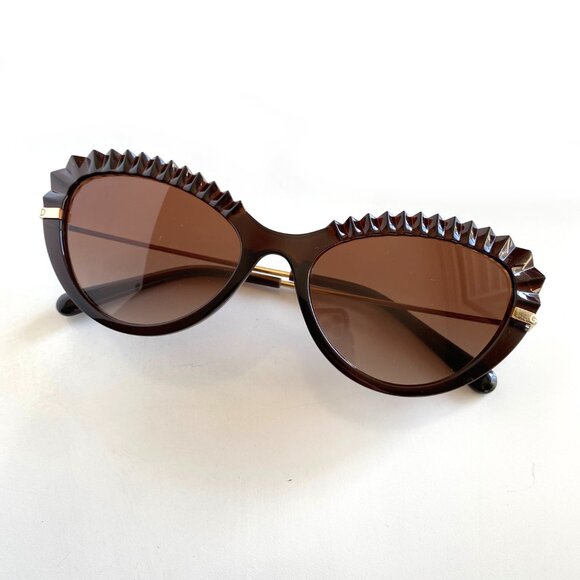 Dolce & Gabbana DG 6135 - 315913 Brown Cat Eye Sunglasses